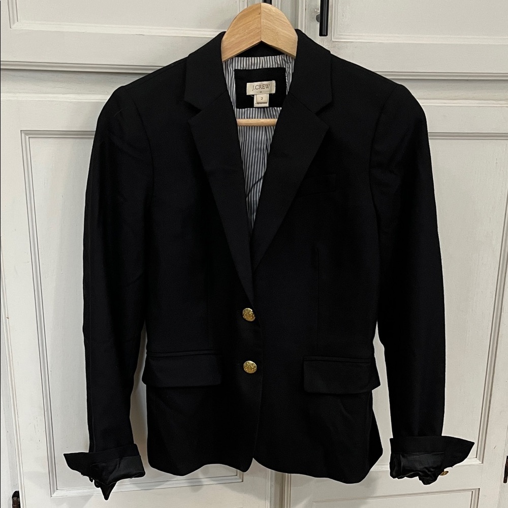 J. Crew Black Blazer with Gold Buttons